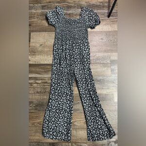Art Class Floral Smocked Romper / Jumpsuit – Girls Size 8